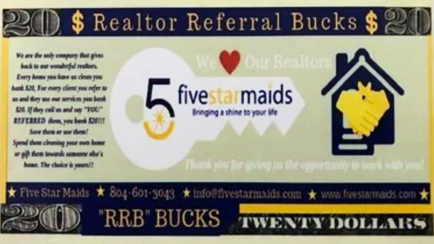 Realtor Referral Bucks from Five Star Maids